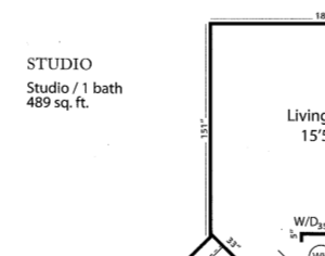 Studio Floor Plan Studio Floor Plan at Reunion at Redmond Ridge, Redmond, WA